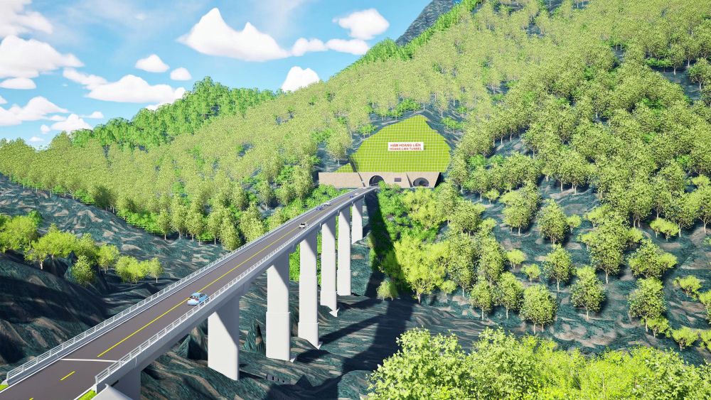 Phối cảnh Dự án hầm đường bộ Hoàng Liên.