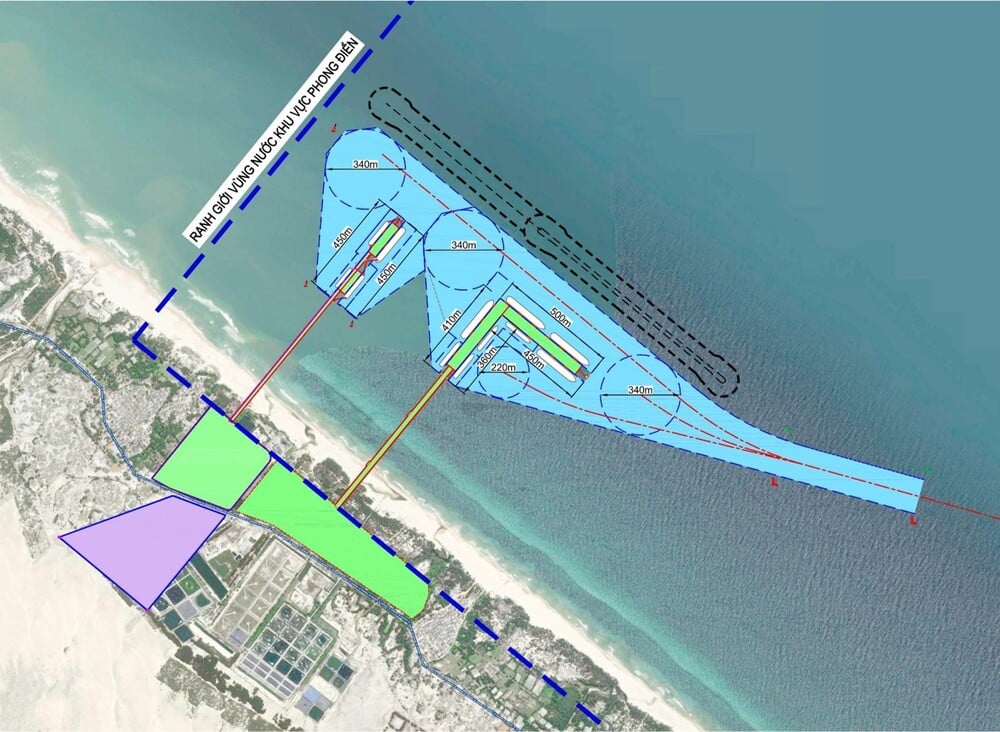 Phối cảnh bến cảng số 2, 3 của bến cảng Phong Điền.