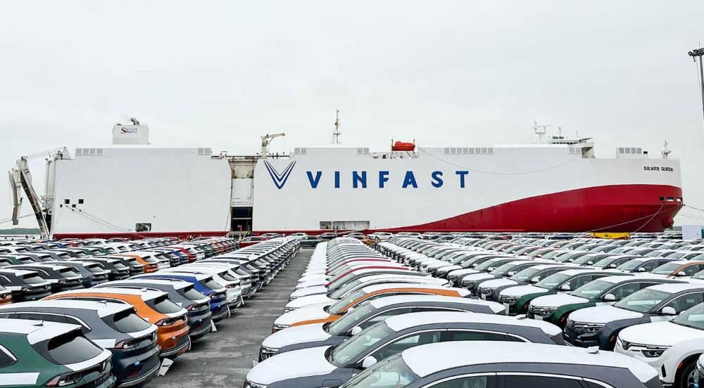 Một tàu Roro từng chở xe điện Vinfast xuất khẩu.
