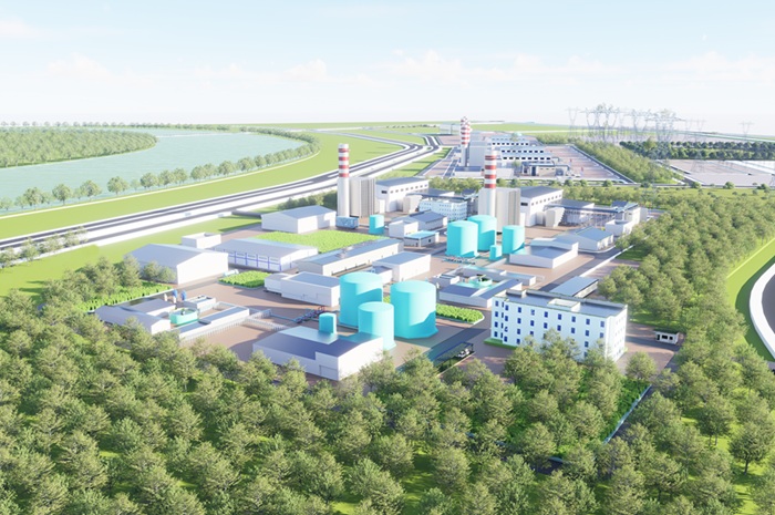 Phối cảnh nhà máy nhiệt điện LNG có quy mô lớn nhất Việt Nam. Ảnh: UBND TP Hải Phòng.