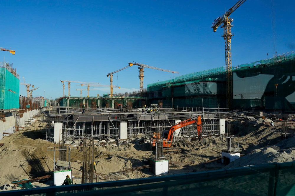 Thi c&ocirc;ng c&aacute;c hạng mục b&ecirc; t&ocirc;ng cốt th&eacute;p tại Nh&agrave; ga T2 - Cảng h&agrave;ng kh&ocirc;ng quốc tế Ph&uacute; Quốc.