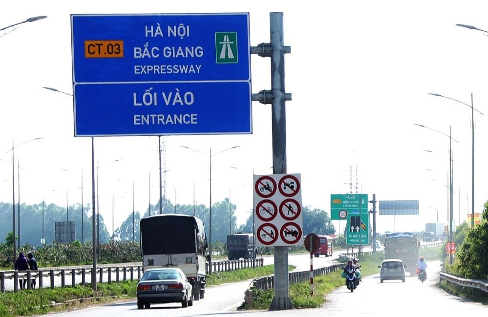 Điểm đầu tuyến cao tốc H&agrave; Nội - Bắc Giang.