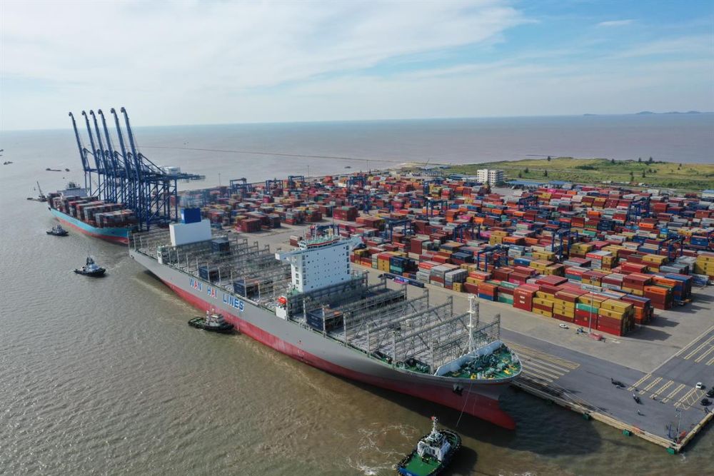 Một g&oacute;c Cảng container quốc tế T&acirc;n Cảng Hải Ph&ograve;ng.