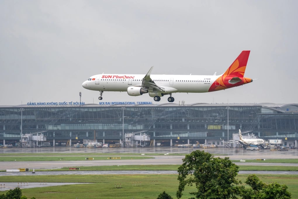 Một t&agrave;u bay A321 của của Sun PhuQuoc Airways.