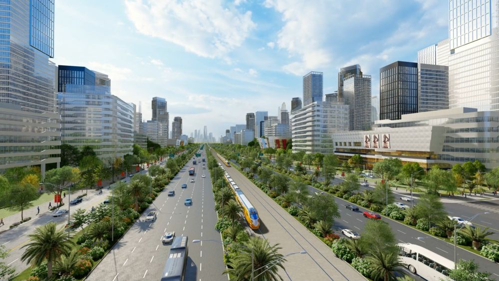 Phối cảnh đường nối s&acirc;n bay Gia B&igrave;nh với Thủ đ&ocirc; H&agrave; Nội. Ảnh: Tập đo&agrave;n Sun Group.