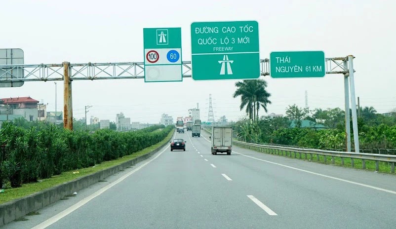 Một đoạn cao tốc Hà Nội - Thái Nguyên hiện hữu.