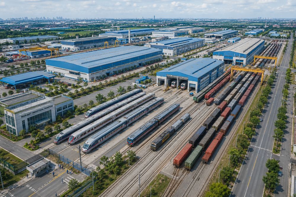 Phối cảnh Tổ hợp c&ocirc;ng nghiệp đường sắt dự kiến triển khai tại H&agrave; Nội.