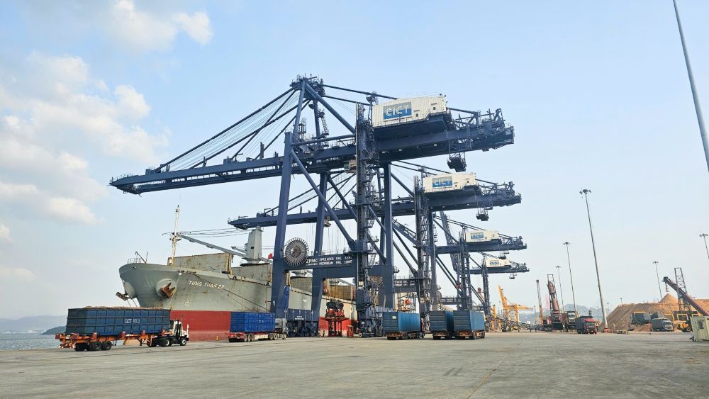 Một g&oacute;c Cảng Container quốc tế C&aacute;i L&acirc;n (CICT). Ảnh: VIMC.