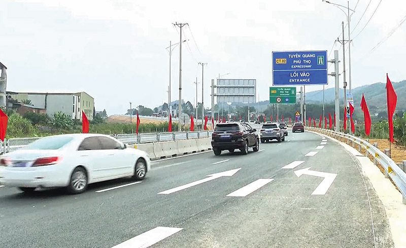 Một đoạn cao tốc Tuyên Quang - Phú Thọ.