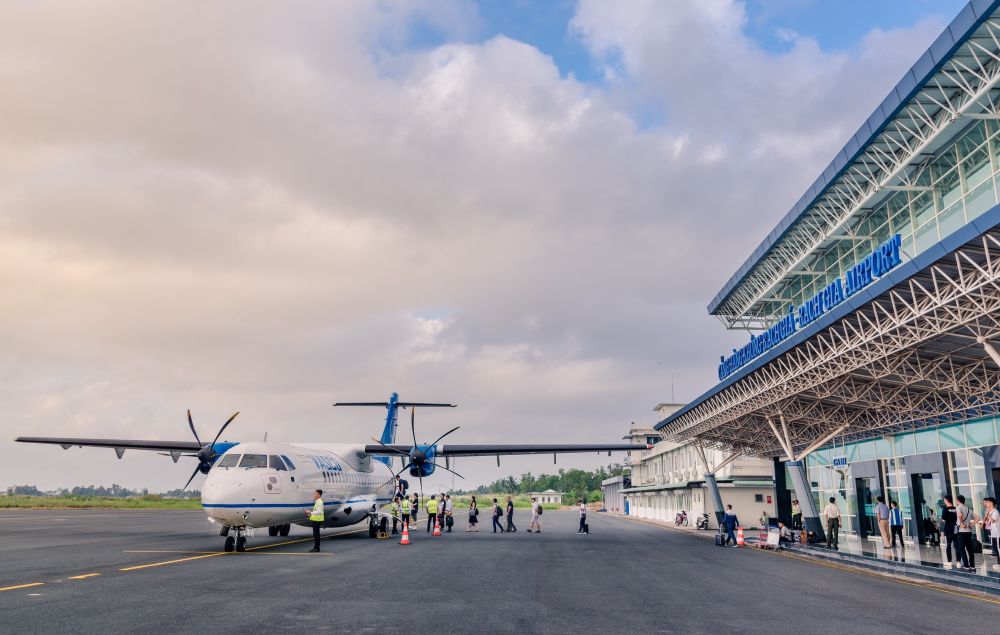 Một t&agrave;u bay ATR72 của Vietnam Airlines.