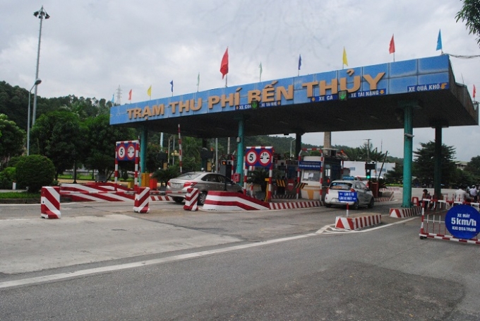 Trạm thu phí BOT cầu Bến Thủy.