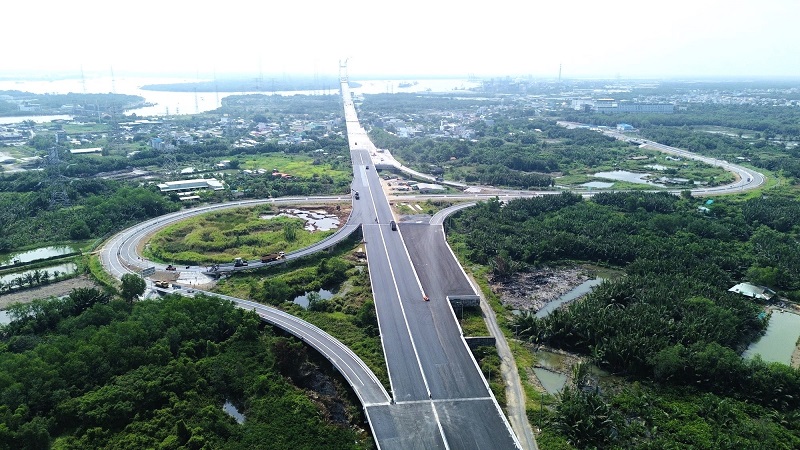 Một nút giao kết nối với cao tốc Bến Lức - Long Thành