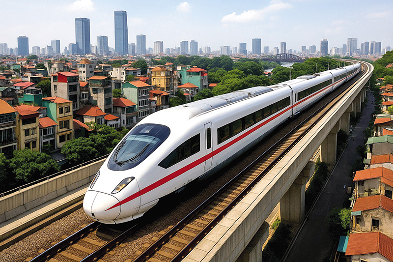 Đường sắt tốc độ cao Bắc - Nam đoạn đi qua TP.HCM có chiều dài 13,49 km. 