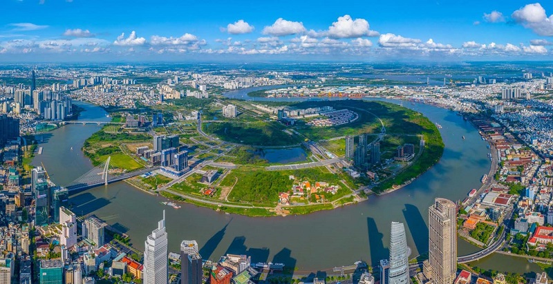 TP.HCM sẽ mời gọi đầu tư Trung tâm tài chính quốc tế TP.HCM tại Khu đô thị mới Thủ Thiêm. Ảnh: Lê Toàn.