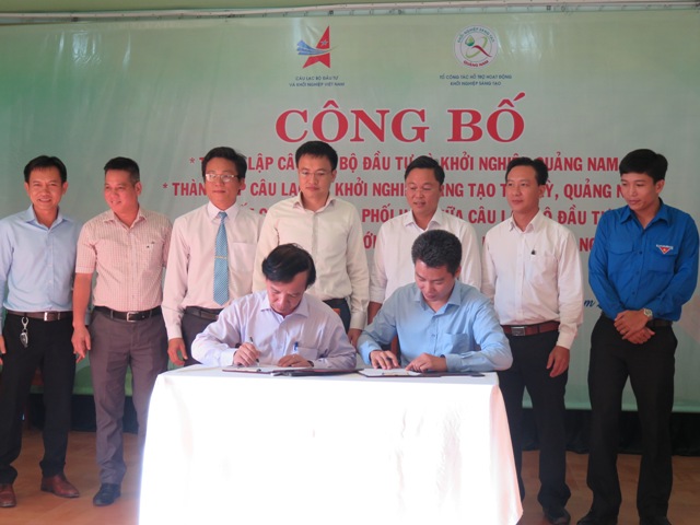 Ký kết phối hợp giữa Tổ Công tác khởi nghiệp sáng tạo tỉnh và CLB Đầu tư và khởi nghiệp Việt Nam