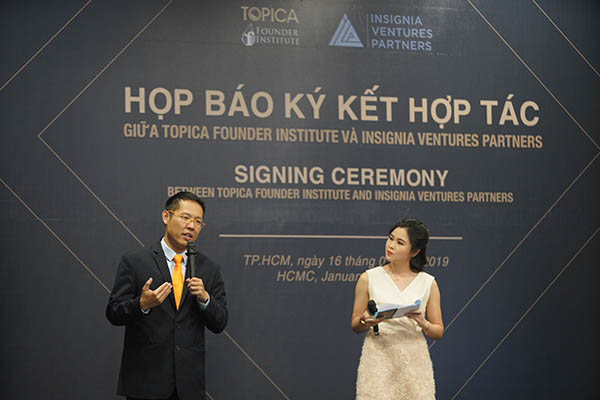 Ông Yinglan Tan-Nhà sáng lập Insignia Ventures Partners chia sẻ tại lễ ký kết