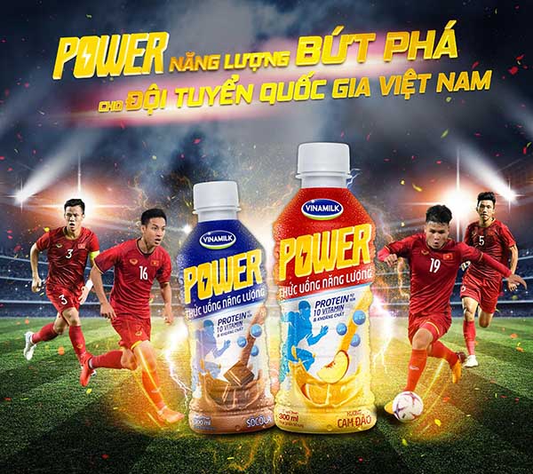 Vinamilk Power luôn đồng hành cùng các tuyển thủ Việt Nam trong mọi chiến thắng