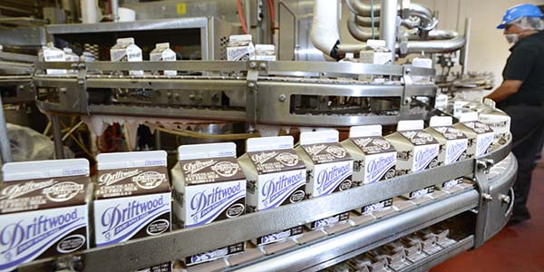 Dây chuyền sản xuất sữa tại Nhà máy Driftwood.