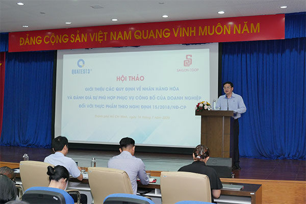 Ông Nguyễn Thái Hùng, Giám đốc Quatest 3 giới thiệu về những điểm mới trong các nghị định ghi nhãn hàng hóa