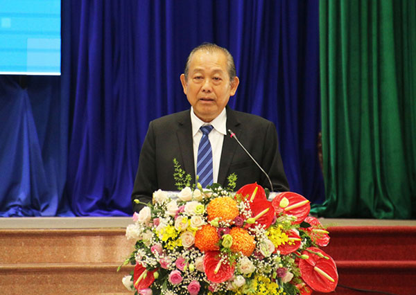 Phó Thủ tướng Thường trực Chính phủ - Trương Hòa Bình phát biểu tại tọa đàm