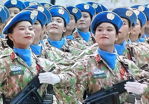 Khối chiến sĩ nữ tham gia lực lượng gìn giữ hòa bình Liên hiệp quốc của Quân đội nhân dân Việt Nam