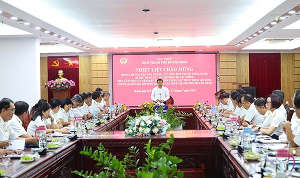 Bộ trưởng Bộ tài chính Nguyễn Văn Thắng đã có buổi làm việc và nắm bắt tình hình công tác thuế theo mô hình chính quyền địa phương hai cấp tại Thuế TP. Hồ Chí Minh
