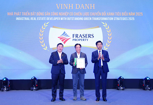 Với sứ mệnh “Kiến tạo không gian – khơi nguồn cảm hứng”, Frasers Property Vietnam là doanh nghiệp tiên phong thúc đẩy mô hình khu công nghiệp xanh và phát triển có trách nhiệm. Không chỉ tập trung vào giá trị kinh tế ngắn hạn,  Frasers Property Vietnam hướng tới tạo dựng những không gian sản xuất, logistics thân thiện với môi trường, bền vững cho cộng đồng và doanh nghiệp. Các khu công nghiệp do công ty phát triển đều được định hướng đạt chứng nhận xanh theo tiêu chuẩn quốc tế như LEED, EDGE hoặc Green Mark, với việc ứng dụng các giải pháp như hệ thống năng lượng mặt trời, vật liệu xây dựng thân thiện, quản lý nước và chất thải hiệu quả.