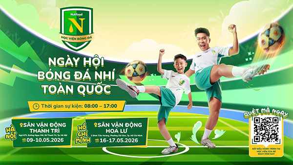 Nutifood lần đầu tổ chức Ng&agrave;y hội b&oacute;ng đ&aacute; nh&iacute; d&agrave;nh cho c&aacute;c em nhỏ đam m&ecirc; bộ m&ocirc;n t&uacute;c cầu đến trải nghiệm v&agrave; thử sức