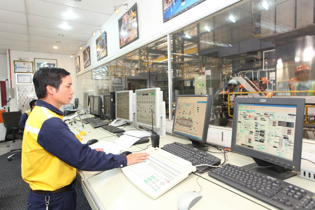 Phòng điều khiển của nhà máy