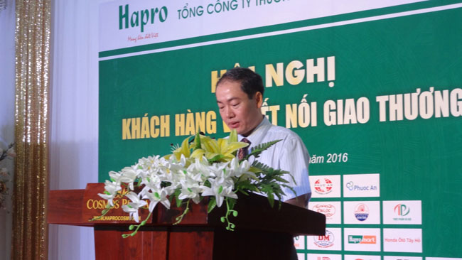 Ông Vũ Thanh Sơn, Tổng giám đốc Hapro phát biểu khai mạc Hội nghị