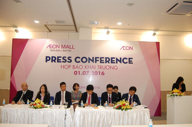 Đại diện Aeon Việt Nam công bố ngày khai trương chính thức của Trung tâm Bách hóa tổng hợp Aeon Việt Nam