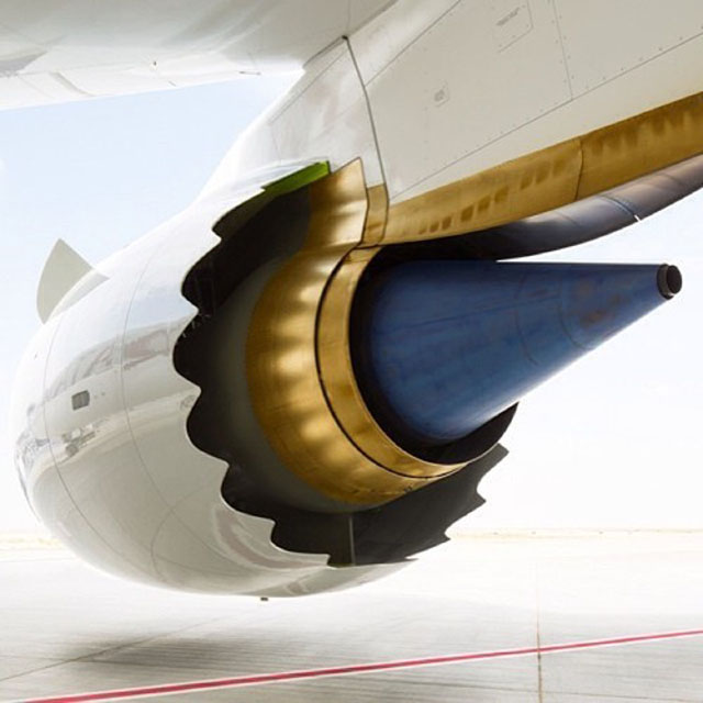 Động cơ GE9X. Khi Boeing quyết định chế tạo 777X, thế hệ tiếp theo của chiếc 777, họ đã đề nghị GE phát triển một động cơ dành riêng cho máy bay này. Nguồn ảnh: GE Aviation