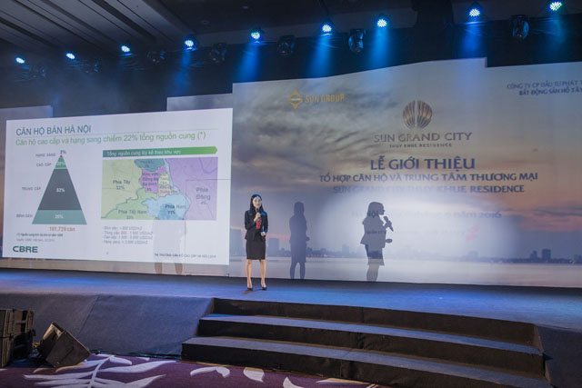 Dương Thùy Dung Giám đốc nghiên cứu và tư vấn của CBRE Việt Nam giới thiệu Dự án Sun Grand City Thuy Khue Residence 
