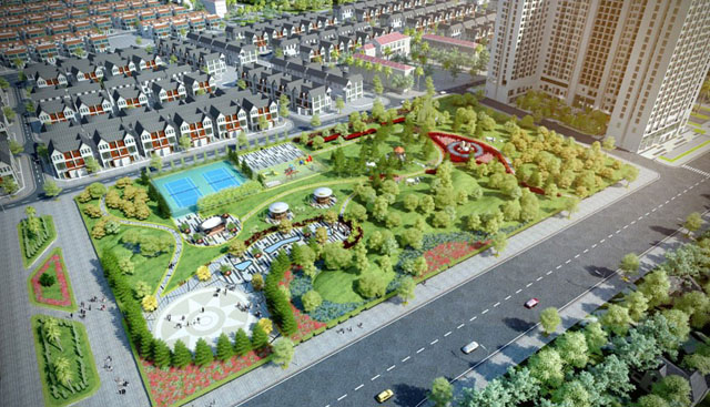Công viên xanh tiện ích tại khu đô thị Dương Nội