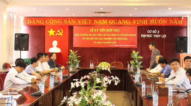 GS.TS Nguyễn Quang Kim, Hiệu trưởng trường Đại học Thủy đánh giá cho rằng hai bên có nhiều tiềm năng hợp tác về khoa học, đào tạo và kinh tế