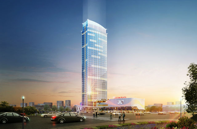 Phối cảnh Tổ hợp khách sạn – thương mại – giải trí cao 45 tầng