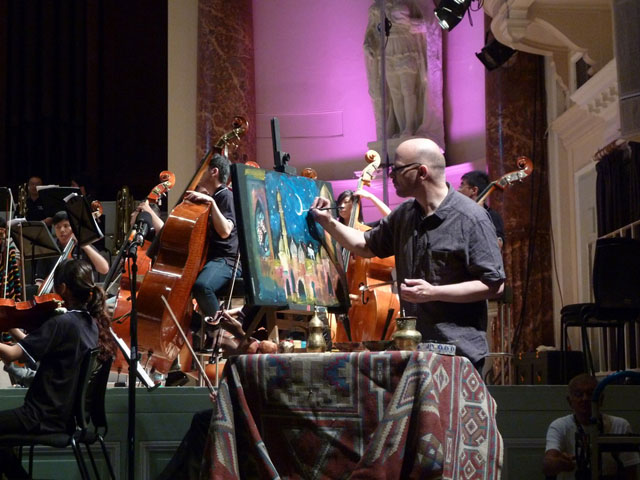 Một buổi biểu diễn live (Painting to music) của James Mayhew