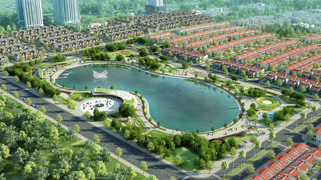 An Phú shop Villa thừa hưởng không gian sinh thái xanh của hồ Bách Hợp Thùy rộng hơn 6 ha mặt nước