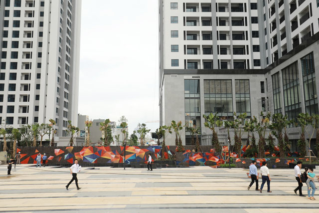 Quảng trường Ruby của Dự án Goldmark City (136 Hồ Tùng Mậu, Q.Bắc Từ Liêm, Hà Nội) được đánh giá là một trong những quảng trường đẹp nhất tại khu vực bất động sản Tây Hà Nội