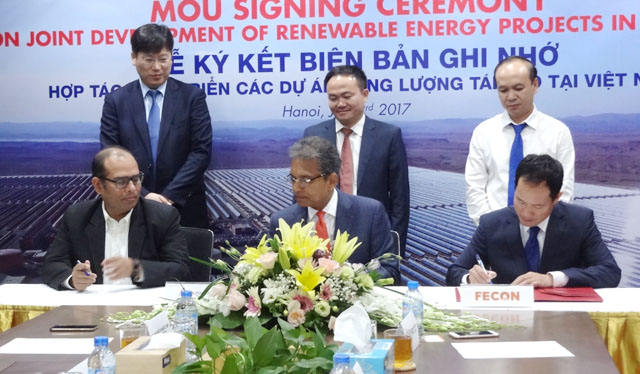 Lễ ký kết giữa ACWA Power và FECON về việc hợp tác phát triển các Dự án năng lượng tái tạo tại Việt Nam