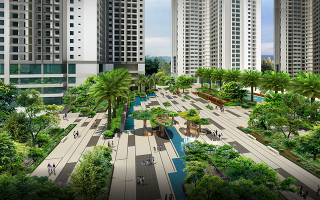 “Thành phố trong khu vườn” TNR Goldmark City giành tới hơn  70% diện tích cho cây xanh và cảnh quan