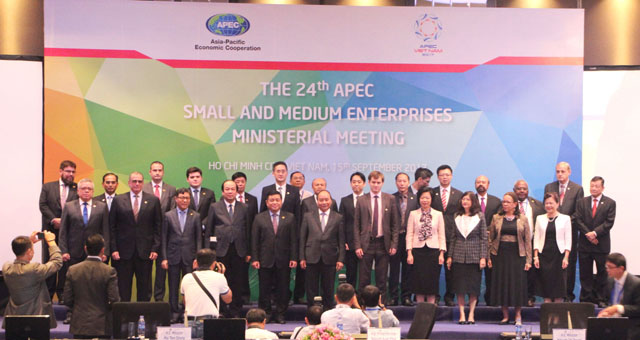 Đại diện 21 nền kinh tế thành viên APEC tại phát biểu tại Hội nghị SMEMM 24