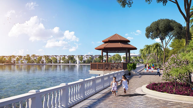 Vinhomes Riverside sở hữu mật độ xanh cao tương đương với Singapore, đảo quốc xanh nhất châu Á.  Hình ảnh chỉ mang tính chất minh họa
