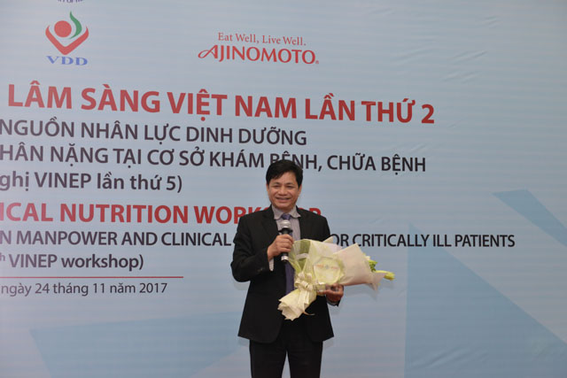 PGS. TS Lê Danh Tuyên, Viện trưởng Viện Dinh dưỡng Quốc gia phát biểu tại Hội nghị