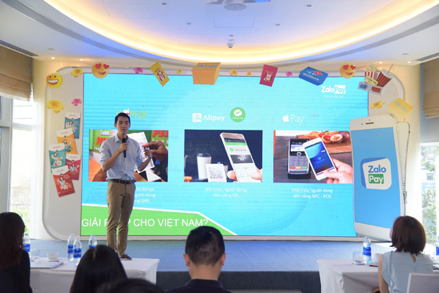 Ông Phạm Thông, Giám đốc Marketing ZaloPay phát biểu tại lễ ra mắt ứng dụng
