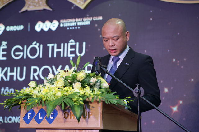 Ông  Đào Nam Phong, Phó Trưởng ban Kinh doanh - đại diện Ban lãnh đạo Tập đoàn FLC phát biểu tại sự kiện