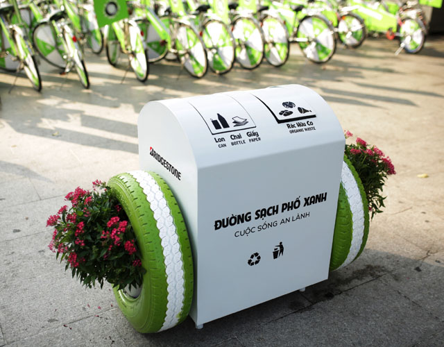Phiên bản thùng rác với những tính năng thông minh của Bridgestone Việt Nam  tạo nên làn sóng nhỏ về chuẩn thùng rác công cộng trong năm 2017