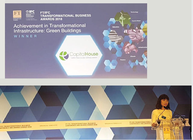 Capital House với EcoHome Phúc Lợi là Dự án tiêu biểu đã được vinh danh tại Transformational Business Awards 2018