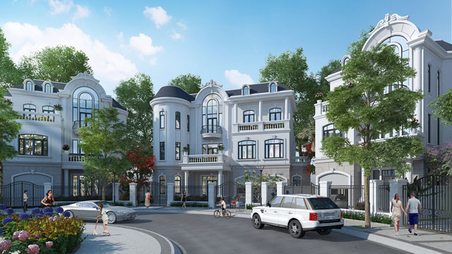 Tiểu khu The New Monaco với những biệt thự đơn lập, song lập và dinh thự được lấy cảm hứng kiến trúc từ công quốc Monaco. (Hình ảnh mang tính minh họa)