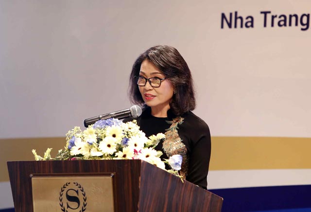 Tổng giám đốc BHXH Việt Nam Nguyễn Thị Minh phát biểu